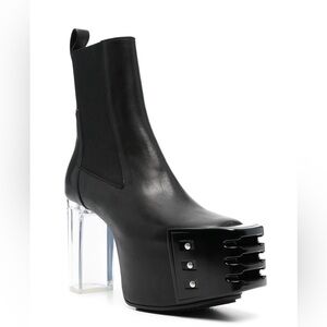 Rick Owens Grilled Kiss 45 Chelsea boot with transparent heel